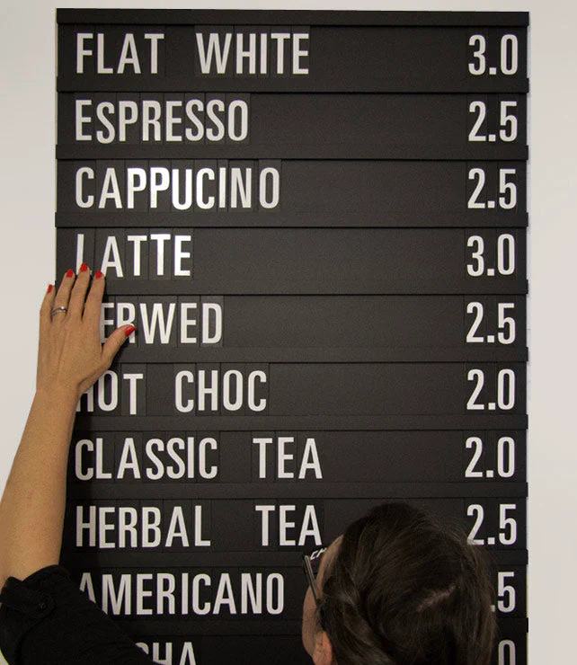 Slot in letters - Menu Board Slot in letters - Menu Board – Menu Signs, Menu Boards & Menu Cases by Goodwin & Goodwin, London