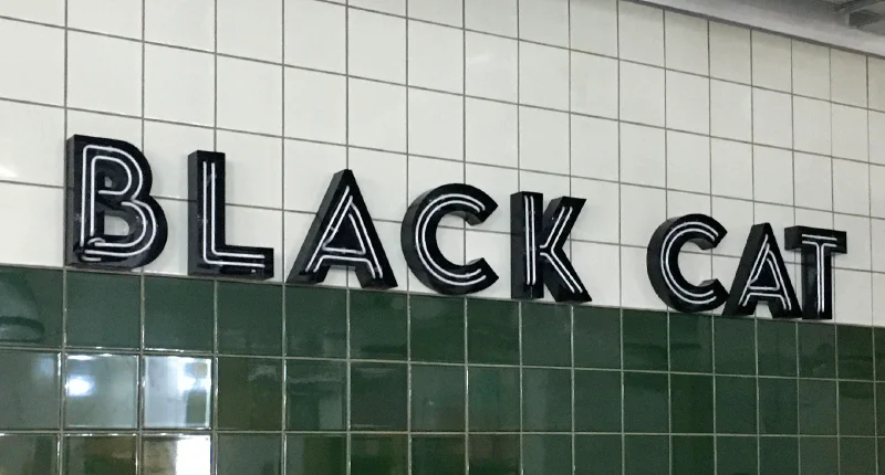 Black Cat Neon Sign Black Cat Neon Sign – Real Glass Neon Signs by Goodwin & Goodwin, London