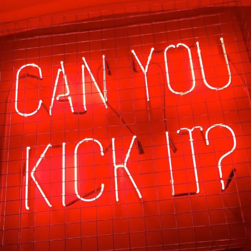 'Can you kick it?' neon sign 'Can you kick it?' neon sign – Real Glass Neon Signs by Goodwin & Goodwin, London