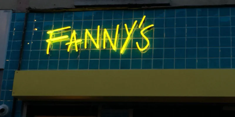 Fanny's Kebabs Neon Sign - Stoke Newington Fanny's Kebabs Neon Sign - Stoke Newington – Real Glass Neon Signs by Goodwin & Goodwin, London