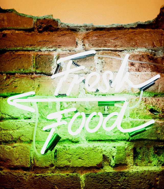 Fresh Food Neon Sign Fresh Food Neon Sign – Real Glass Neon Signs by Goodwin & Goodwin, London