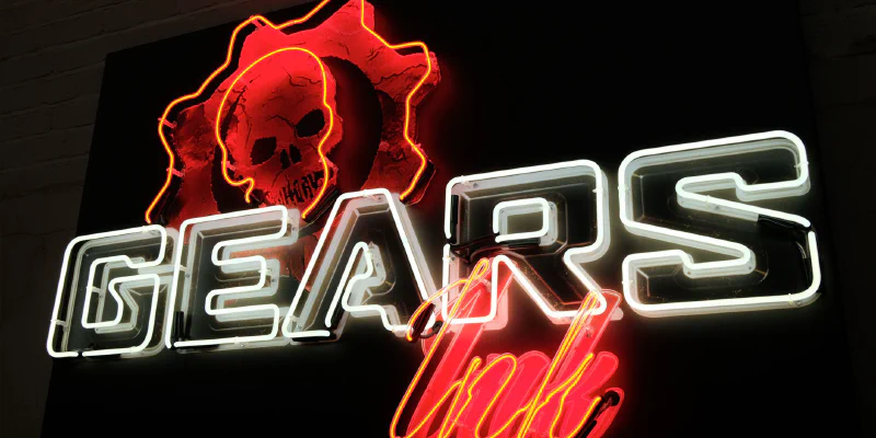 Gears of War Neon sign Gears of War Neon sign – Real Glass Neon Signs by Goodwin & Goodwin, London