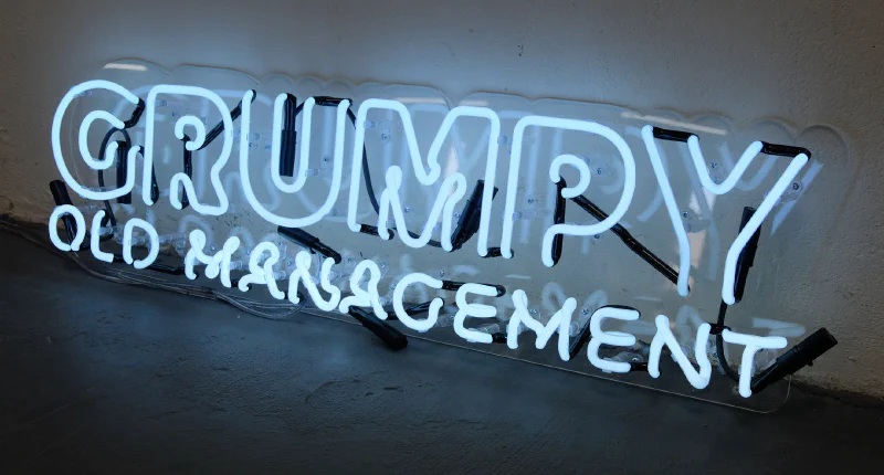 Grumpy Neon Sign Grumpy Neon Sign – Real Glass Neon Signs by Goodwin & Goodwin, London