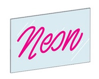 Neon mounting option: Acrylic