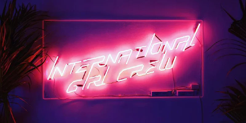 International Girl Crew Neon Sign International Girl Crew Neon Sign – Real Glass Neon Signs by Goodwin & Goodwin, London