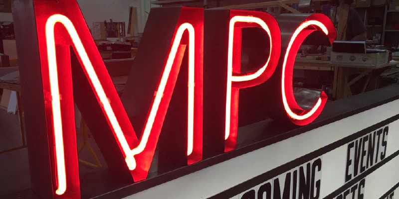 Mpc neon metal letters Mpc neon metal letters – Real Glass Neon Signs by Goodwin & Goodwin, London