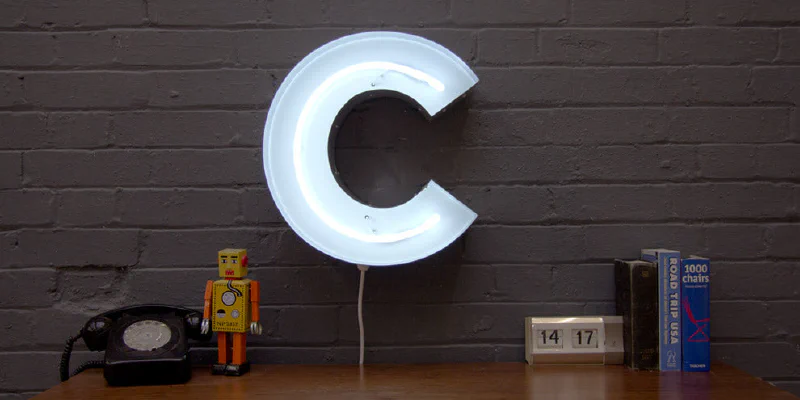 Neon Channel Letter C Neon Channel Letter C – Real Glass Neon Signs by Goodwin & Goodwin, London