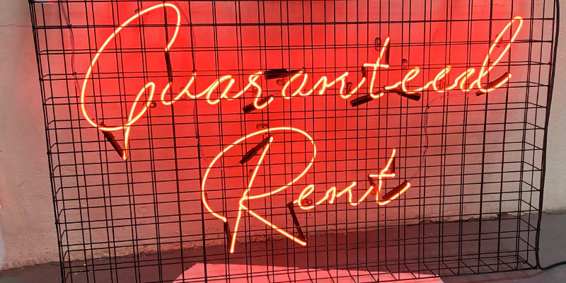 Neon sign in cage Neon sign in cage – Real Glass Neon Signs by Goodwin & Goodwin, London