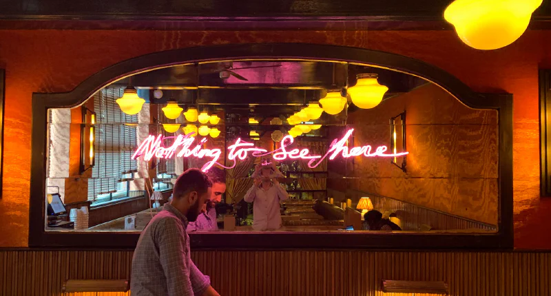 Nothing to see here Nothing to see here – Real Glass Neon Signs by Goodwin & Goodwin, London