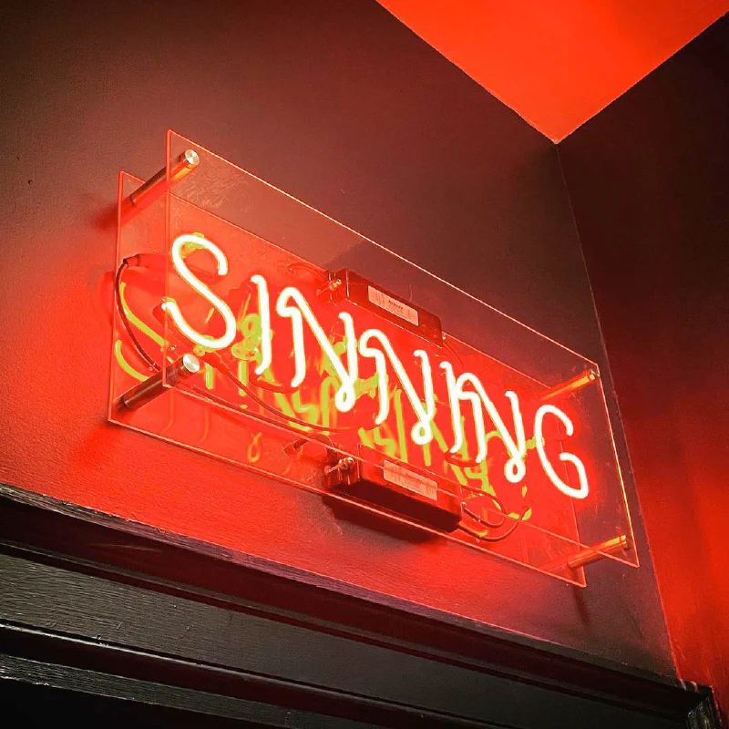Sinning Neon Sign Sinning Neon Sign – Real Glass Neon Signs by Goodwin & Goodwin, London