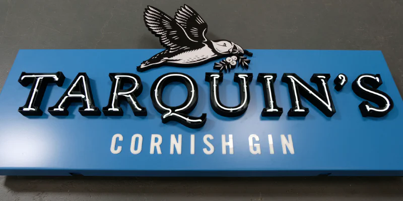 Tarquins Cornish Gin Tarquins Cornish Gin – Real Glass Neon Signs by Goodwin & Goodwin, London