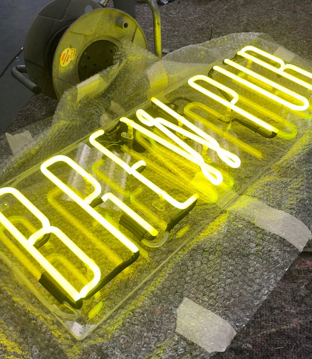 Yellow Neon Sign Yellow Neon Sign – Real Glass Neon Signs by Goodwin & Goodwin, London