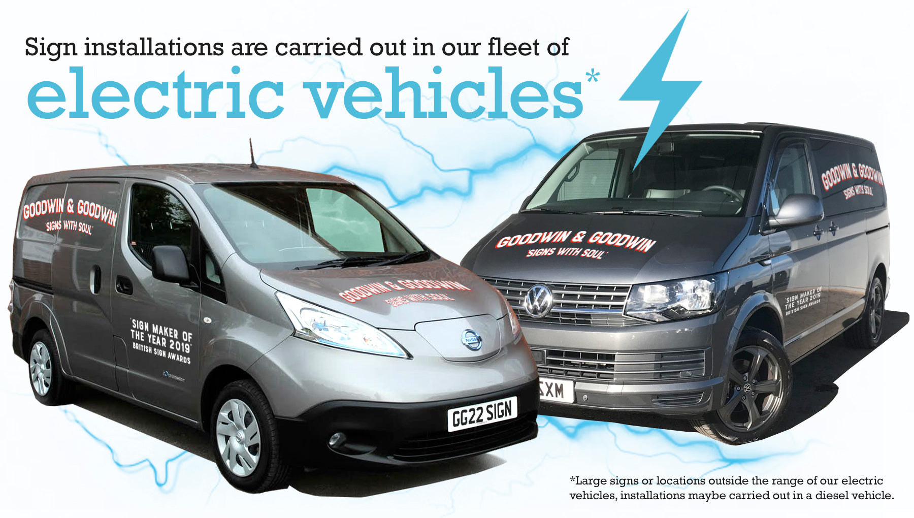 Goodwin & Goodwin electric sign installation fleet