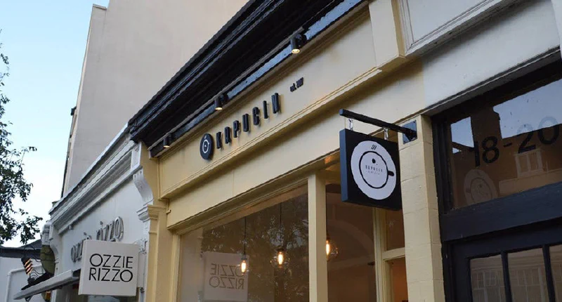 Cafe Fascia and projecting sign – Restaurant Signs by Goodwin & Goodwin, London