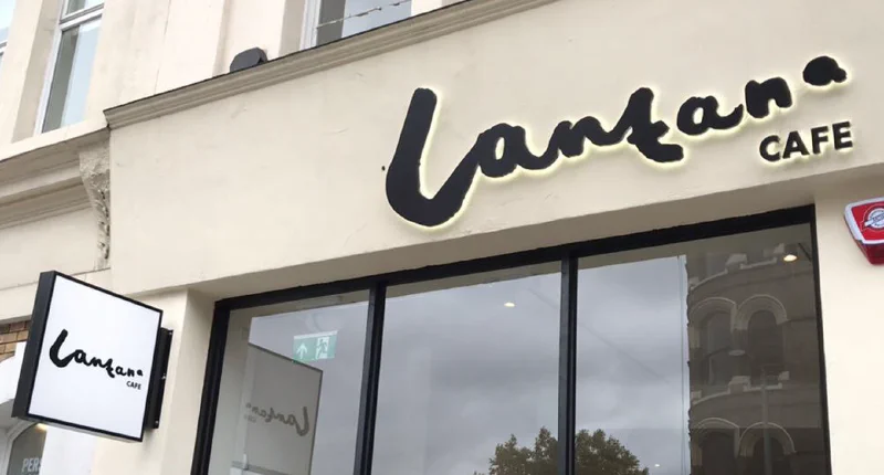 Cafe Lantana Fascia – Restaurant Signs by Goodwin & Goodwin, London