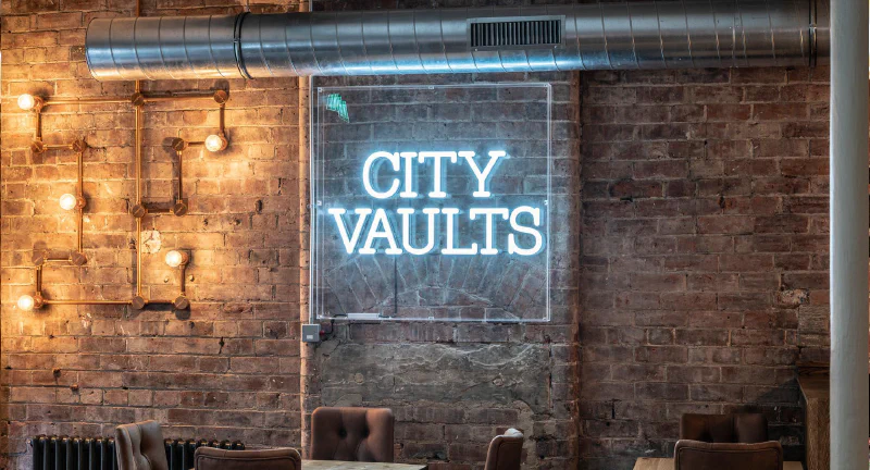 City Vaults – Restaurant Signs by Goodwin & Goodwin, London