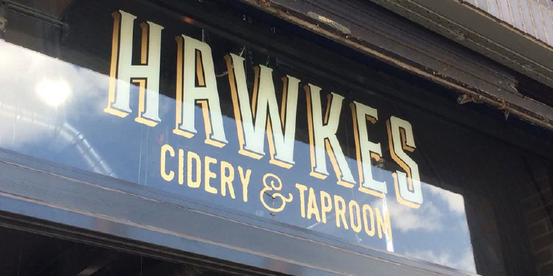 Hawkes Cider Sign Writing – Restaurant Signs by Goodwin & Goodwin, London