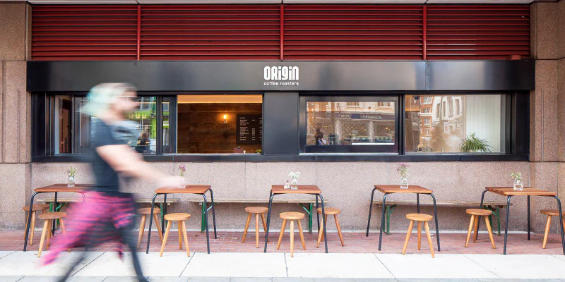 Origin Coffee Shop Facia – Restaurant Signs by Goodwin & Goodwin, London