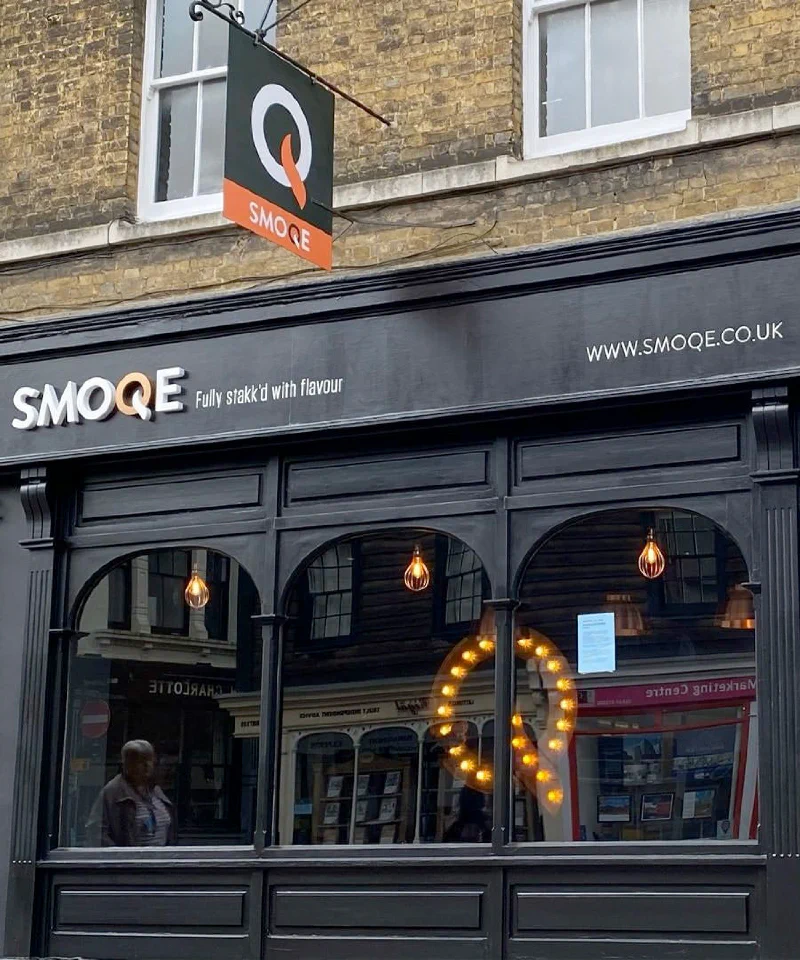 Smoqe Restaurant – Restaurant Signs by Goodwin & Goodwin, London