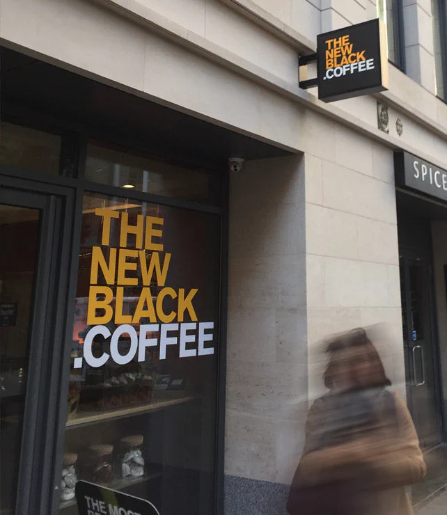 The New Black Coffee – Restaurant Signs by Goodwin & Goodwin, London