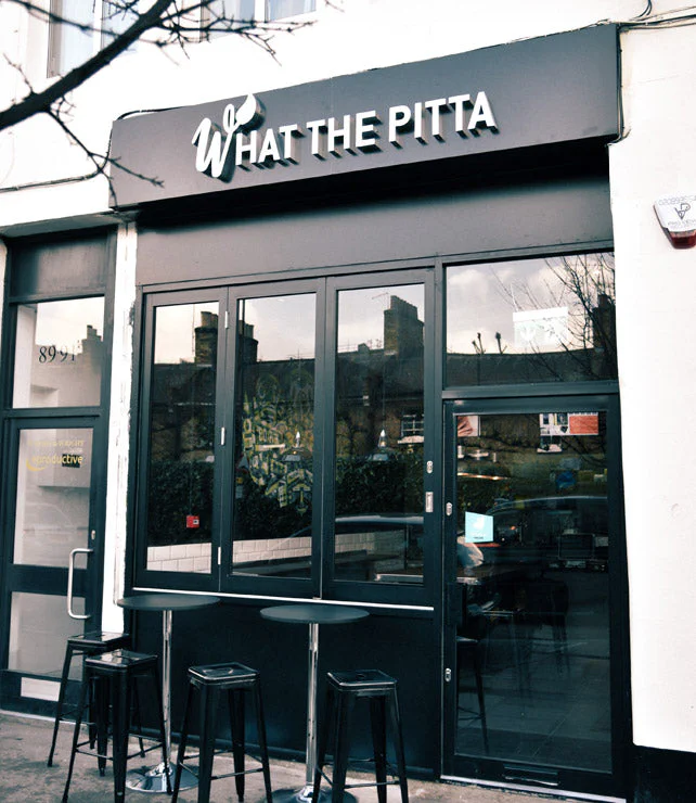 What the Pitta? Camden – Restaurant Signs by Goodwin & Goodwin, London